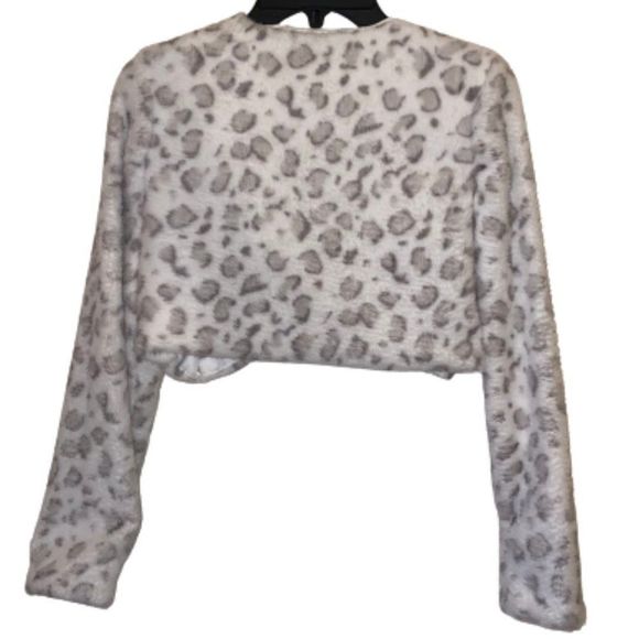 🆕Bonnie Jean Girls Faux Fur Leopard Shrug size L - Picture 2 of 4